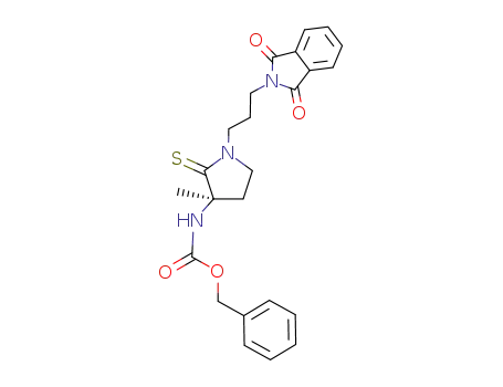 (3R)-3-benzyloxycarbonylamino-3-methyl-1-(3-phthalimidopropyl)pyrrolidine-2-thione