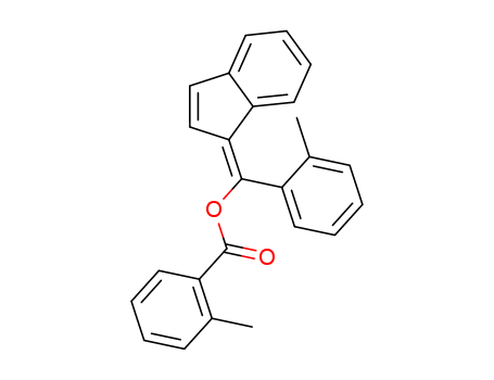 Molecular Structure of 112664-29-6 (Benzoic acid, 2-methyl-, 1H-inden-1-ylidene(2-methylphenyl)methyl
ester)