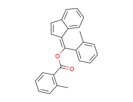 Molecular Structure of 112664-29-6 (Benzoic acid, 2-methyl-, 1H-inden-1-ylidene(2-methylphenyl)methyl
ester)