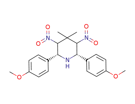 Molecular Structure of 302795-46-6 (2,6-bis(4-methoxyphenyl)-4,4-dimethyl-3,5-dinitropiperidine)