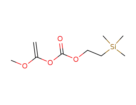 Molecular Structure of 81616-12-8 (Carbonic acid, 1-methoxyethenyl 2-(trimethylsilyl)ethyl ester)
