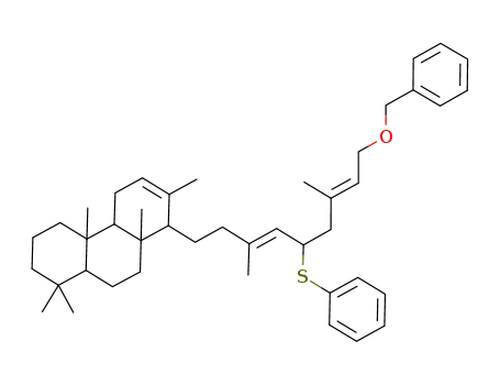 ((2E,6E)-1-(benzyloxy)-9-(1,2,3,4,4a,4b,5,8,8a,9,10,10a-dodecahydro-1,1,4a,7,8a-pentamethylphenanthren-8-yl)-3,7-dimethylnona-2,6-dien-5-yl)(phenyl)sulfane