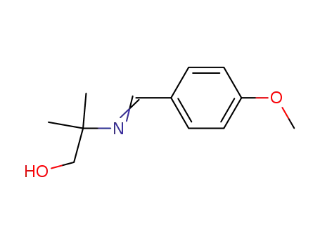 Molecular Structure of 25458-06-4 (2-{[(E)-(4-methoxyphenyl)methylidene]amino}-2-methylpropan-1-ol)
