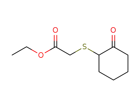 Molecular Structure of 139005-41-7 (Acetic acid, [(2-oxocyclohexyl)thio]-, ethyl ester)