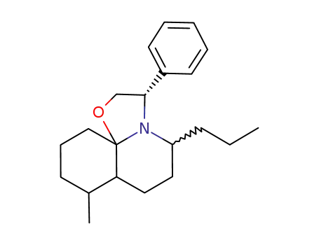 Molecular Structure of 106488-75-9 ((S)-8-Methyl-3-phenyl-5-propyl-decahydro-oxazolo[2,3-j]quinoline)