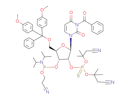2'-O-bis[(2-cyano-1,1-dimethylethoxy)thiophosphoryl]-N<sup>3</sup>-benzoyl-5'-O-(4,4'-dimethoxytrityl)uridine 3'-(2-cyanoethyl-N,N-diisopropylphosphoramidite)