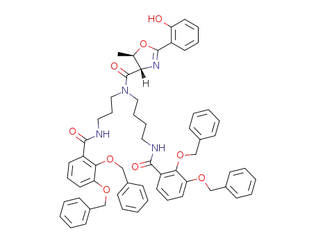 L-N-<3-(2,3-dibenzyloxybenzamido)propyl>-N-<4-(2,3-dibenzyloxybenzamido)butyl>-2-(2-hydroxyphenyl)-trans-5-methyloxazoline-4-carboxamide