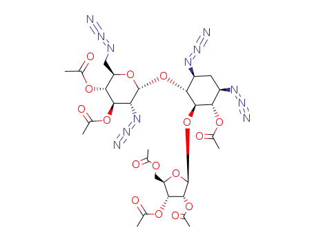 5-O-(2,3,5-tri-O-acetyl-β-D-ribofuranosyl)-6,3',4'-tri-O-acetyl-1,3,2',6'-tetraazidoneamine