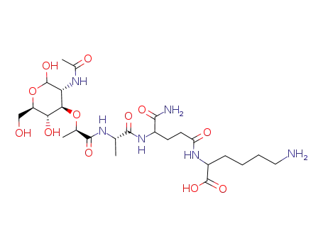 Molecular Structure of 59275-09-1 (N-acetylmuramyl-alanyl-isoglutaminyl-lysine)