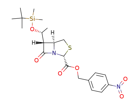 p-nitrobenzyl (2R,5S,6S)-6-<(R)-1-(t-butyldimethylsilyloxy)ethyl>-7-oxo-3-thia-1-azabicyclo<3.2.0>heptane-2-carboxylate