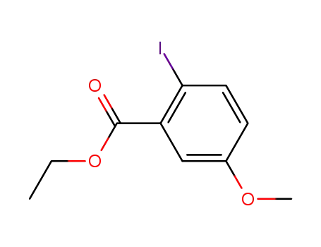 Molecular Structure of 104807-65-0 (Ethyl 2-iodo-5-Methoxybenzoate)