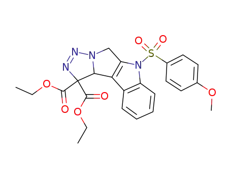 diethyl 8-(p-methoxyphenylsulphonyl)-3a,9-dihydro-3H,8H-<1',2',3'>triazolo<1',5':1,5>pyrrolo<3,4-b>indole-3,3-dicarboxylate