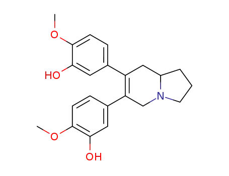 (+/-)-6,7-di(3-hydroxy-4-methoxyphenyl)-1,2,3,5,8,8a-hexahydroindolizine