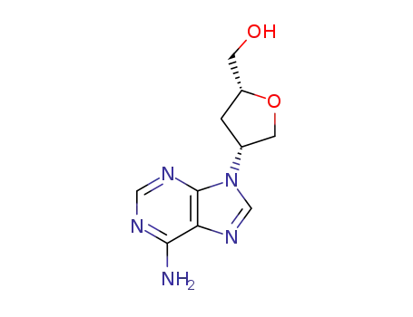 Molecular Structure of 127682-75-1 ([(2S,5R)-5-(6-amino-3H-purin-3-yl)tetrahydrofuran-2-yl]methanol)