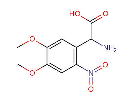 Molecular Structure of 241155-20-4 (AMINO-(4,5-DIMETHOXY-2-NITRO-PHENYL)-ACETIC ACID)