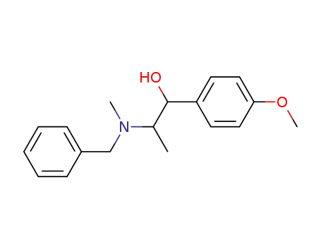 Molecular Structure of 107841-25-8 (threo 1-(p-methoxyphenyl)-2-(N-methylbenzylamino)-1-propanol)
