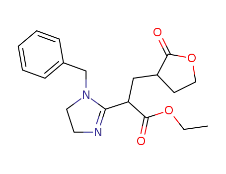 2-(1-Benzyl-4,5-dihydro-1H-imidazol-2-yl)-3-(2-oxo-tetrahydro-furan-3-yl)-propionic acid ethyl ester