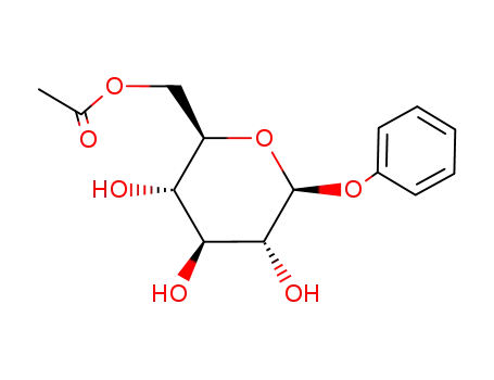 Molecular Structure of 136409-95-5 (phenyl-β-D-glucopyranose-6-acetate)