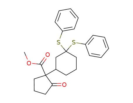 1-(3,3-Bis-phenylsulfanyl-cyclohexyl)-2-oxo-cyclopentanecarboxylic acid methyl ester
