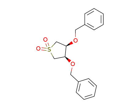 Molecular Structure of 69663-14-5 ((3R,4S)-3,4-bis(benzyloxy)tetrahydrothiophene 1,1-dioxide)