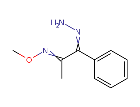 Molecular Structure of 114474-38-3 (1,2-Propanedione, 1-phenyl-, 1-hydrazone, 2-(O-methyloxime))