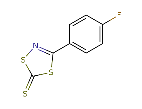 Molecular Structure of 85558-98-1 (3-(4-Fluoro-phenyl)-[1,4,2]dithiazole-5-thione)