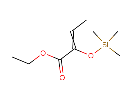 Molecular Structure of 188530-93-0 (2-Butenoic acid, 2-[(trimethylsilyl)oxy]-, ethyl ester)