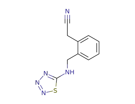Benzeneacetonitrile, 2-[(1,2,3,4-thiatriazol-5-ylamino)methyl]-