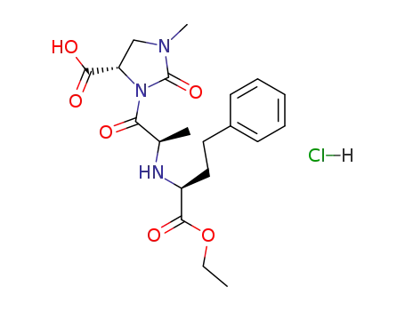 (4S)-3-<(2R)-2-<N-<(1S)-1-(ethoxycarbonyl)-3-phenylpropyl>amino>propionyl>-1-methyl-2-oxoimidazolidine-4-carboxylic acid
