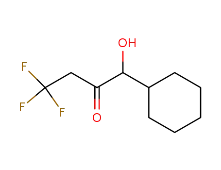 Molecular Structure of 95541-09-6 (2-Butanone, 1-cyclohexyl-4,4,4-trifluoro-1-hydroxy-)