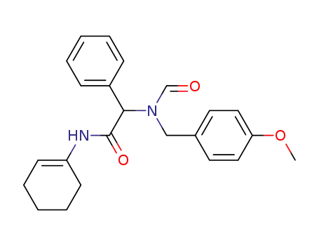 Molecular Structure of 171070-16-9 ((R,S)-N-(1-cylohexenyl)-2-(N'-(4-methoxybenzyl)formamido)phenylacetamide)