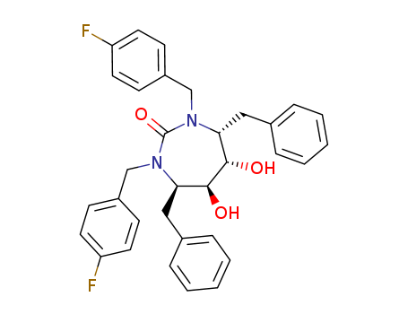 (4R,5S,6S,7R)-4,7-DIBENZYL-1,3-BIS[(4-FLUOROPHENYL)METHYL]-5,6-DIHYDRO XY-1,3-DIAZEPAN-2-ONECAS