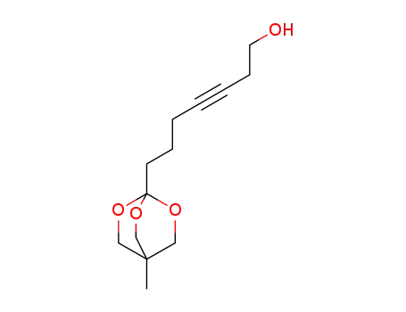 Molecular Structure of 131392-95-5 (1-(7-hydroxyhept-4-ynyl)-4-methyl-2,6,7-trioxabicyclo<2.2.2>octane)