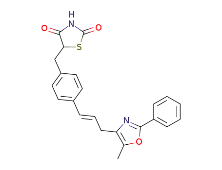 5-<4-<3-(5-methyl-2-phenyl-4-oxazolyl)-1-propenyl>-benzyl>thiazolidine-2,4-dione