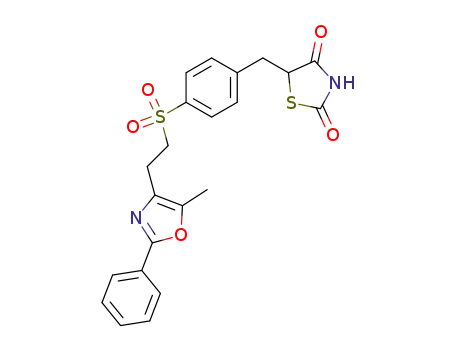 5-<4-<<2-(5-methyl-2-phenyl-4-oxazolyl)ethyl>sulfonyl>benzyl>thiazolidine-2,4-dione