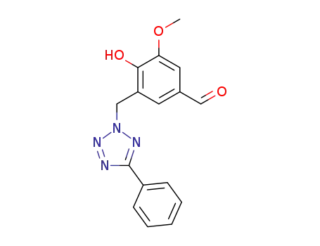 Benzaldehyde,
4-hydroxy-3-methoxy-5-[(5-phenyl-2H-tetrazol-2-yl)methyl]-