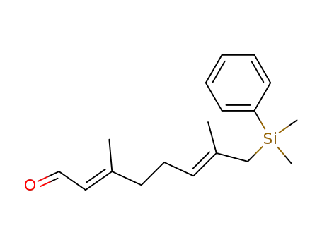 2,6-Octadienal, 8-(dimethylphenylsilyl)-3,7-dimethyl-, (E,E)-