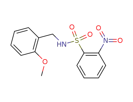 Molecular Structure of 349099-29-2 (Benzenesulfonamide, N-[(2-methoxyphenyl)methyl]-2-nitro-)