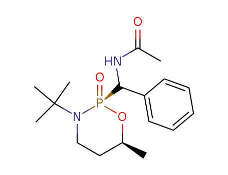 N-[((2S,6S)-3-tert-Butyl-6-methyl-2-oxo-2λ<sup>5</sup>-[1,3,2]oxazaphosphinan-2-yl)-phenyl-methyl]-acetamide