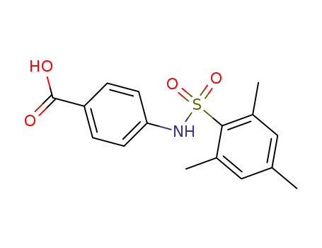 Molecular Structure of 166405-50-1 (Benzoic acid, 4-[[(2,4,6-trimethylphenyl)sulfonyl]amino]-)