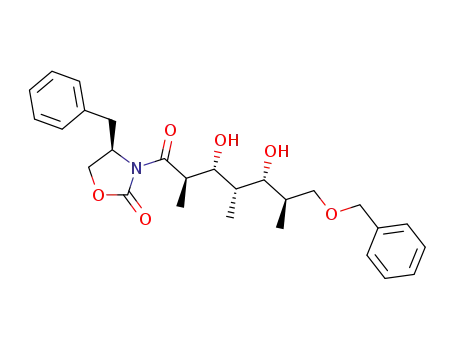 (R)-4-Benzyl-3-((2R,3R,4S,5R,6R)-7-benzyloxy-3,5-dihydroxy-2,4,6-trimethyl-heptanoyl)-oxazolidin-2-one