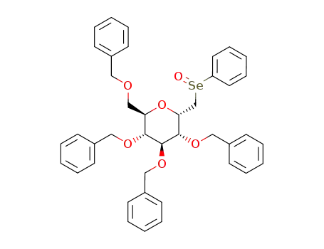 2,6-anhydro-3,4,5,7-tetra-O-benzyl-1-deoxy-1-phenylseleninyl-D-glycero-D-ido-heptitol
