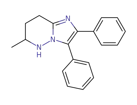Molecular Structure of 89004-13-7 (Imidazo[1,2-b]pyridazine, 5,6,7,8-tetrahydro-6-methyl-2,3-diphenyl-)