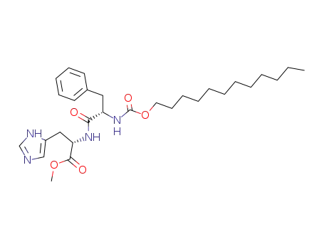 Molecular Structure of 133230-73-6 (S<sub>12</sub>-L-Phe-L-His-OMe)