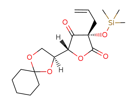 (3S,5R)-3-Allyl-5-(S)-1,4-dioxa-spiro[4.5]dec-2-yl-3-trimethylsilanyloxy-furan-2,4-dione