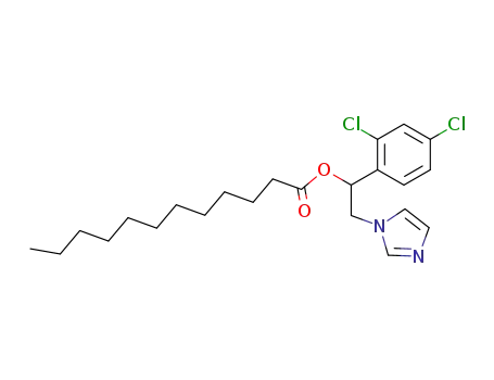Molecular Structure of 68571-23-3 (1-(2,4-dichloro-phenyl)-1-dodecanoyloxy-2-imidazol-1-yl-ethane)