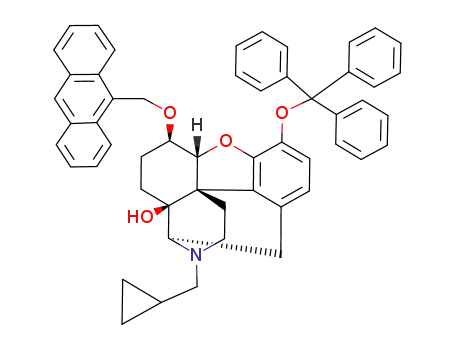 17-(cyclopropylmethyl)-3-(triphenylmethoxy)-6β-(9-antracylmethoxy)-4,5α-epoxy-14-hydroxymorphinan