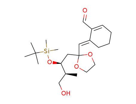 (-)-(E)-1-<(2R,3S)-4-<(tert-Butyldimethylsilyl)oxy>-2,2-(ethylenedioxy)-6-hydroxy-5-methyl-1-hexylidene>-2-formyl-2-cyclohexene