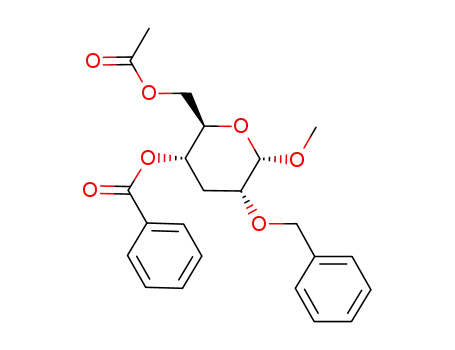 Benzoic acid (2R,3S,5R,6S)-2-acetoxymethyl-5-benzyloxy-6-methoxy-tetrahydro-pyran-3-yl ester