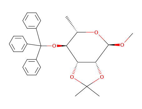 methyl 2,3-O-isopropylidene-4-O-trityl-α-L-rhamnopyranoside